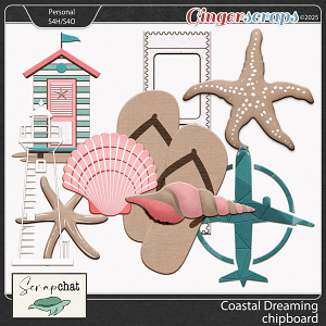 Coastal Dreaming Chipboard Accents by ScrapChat Designs