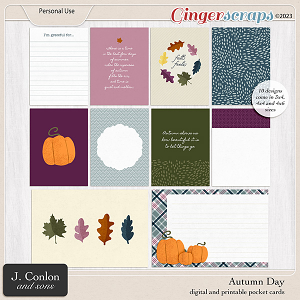 Autumn Day Pocket Cards by J. Conlon and Sons