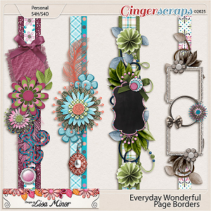 Everyday Wonderful Page Borders from Designs by Lisa Minor