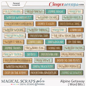 Alpine Getaway (word bits)