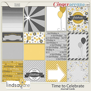 Time to Celebrate Journal Cards by Lindsay Jane