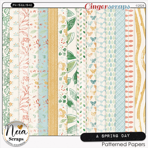 A Spring Day - Patterned Papers - by Neia Scraps
