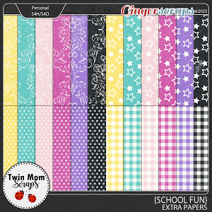 School Fun - EXTRA PAPERS by Twin Mom Scraps