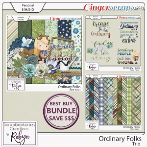 Ordinary Folks Trio by Scrapbookcrazy Creations