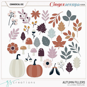 Autumn Fillers Layered Templates (CU) by GS Creations