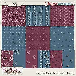 CU Layered Paper Templates ~ Paisley
