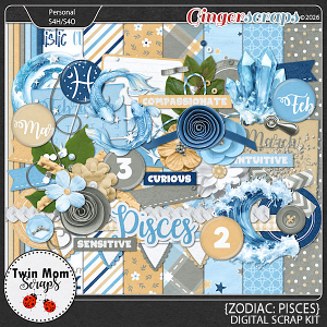 Zodiac: Pisces - KIT by Twin Mom Scraps