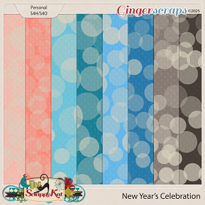 New Year's Celebration Bokeh Papers by The Scrappy Kat