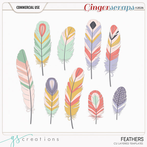 Feathers Layered Templates (CU) by GS Creations