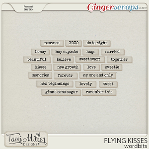 Flying Kisses Wordbits by Tami Miller Designs