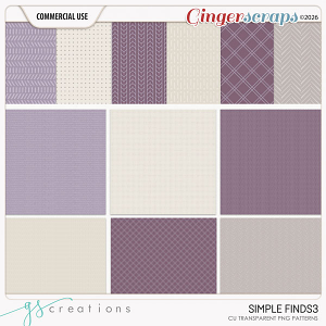 Simple Finds 03 Patterns (CU) by GS Creations