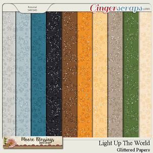 Light Up Your World Glitter Paper Pack by Moore Blessings Digital Design 