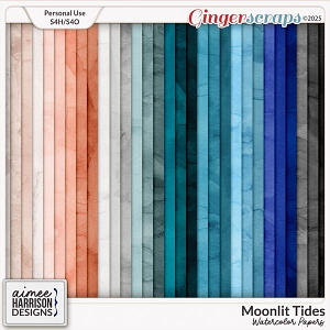 Moonlit Tides Watercolor Papers by Aimee Harrison