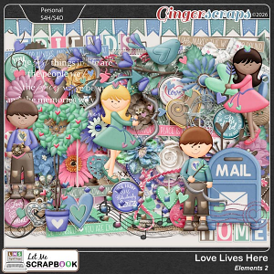 Love Lives Here-2 Elements by Let Me Scrapbook