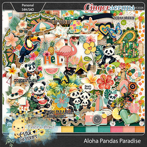 Aloha Pandas Paradise Page Kit