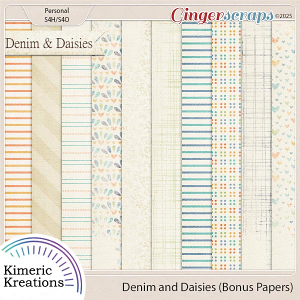Denim and Daisies Bonus Papers by Kimeric Kreations