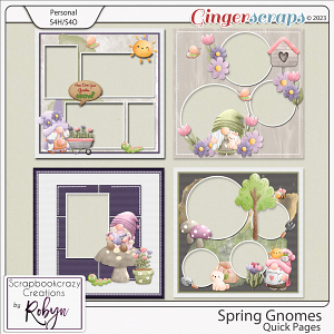 Spring Gnomes Quick Pages by Scrapbookcrazy Creations