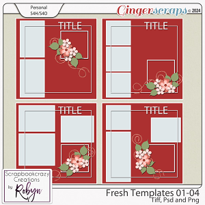 Fresh Templates 01-04 by Scrapbookcrazy Creations