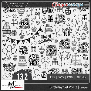 Birthday Set Vol 2 CU Elements Birthday Set Vol 2 CU Elements