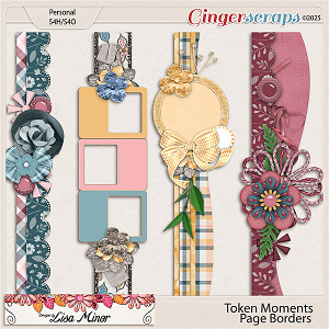 Token Moments Page Borders from Designs by Lisa Minor