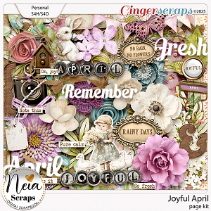 Joyful April - Page Kit - by Neia Scraps