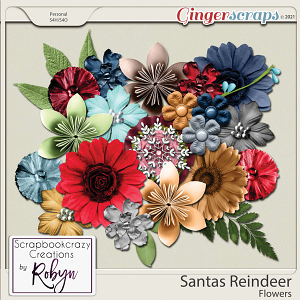 Santas Reindeer Flowers by Scrapbookcrazy Creations