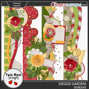 Veggie Garden - BORDERS by Twin Mom Scraps