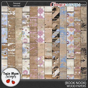 Book Nook - WOOD PAPERS by Twin Mom Scraps