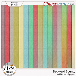 Backyard Bounty - Solid & Ombré Papers - by Neia Scraps