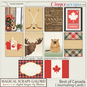 Best of Canada (journaling cards)