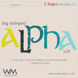 Big Stamped Alpha | V.29