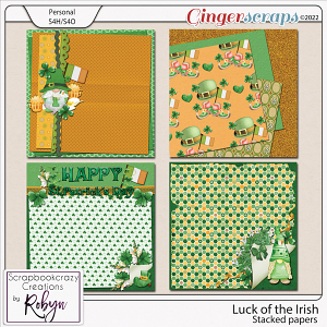 Luck of the Irish Stacked Papers by Scrapbookcrazy Creations