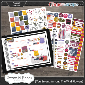 You Belong Among The Wildflowers Planner Pieces by Scraps N Pieces