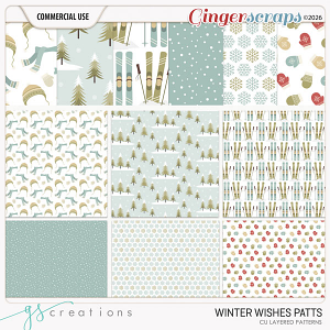 Winter Wishes Layered Patterns (CU) by GS Creations