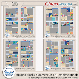 Building Blocks: Summer Fun 1- 4 Template Bundle by Miss Fish 