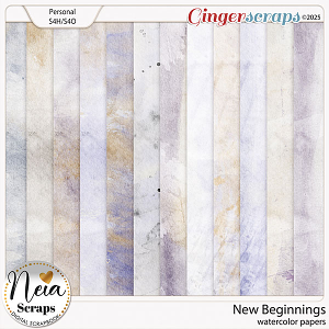New Beginnings - Watercolor Papers - by Neia Scraps