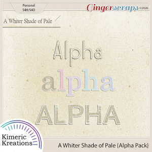 A Whiter Shade of Pale Alpha Pack by Kimeric Kreations