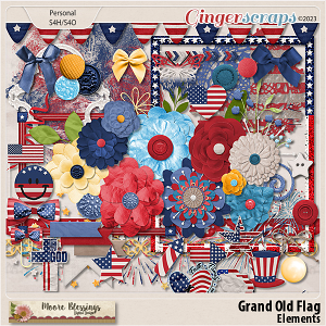Grand Old Flag Element Pack by Moore Blessings Digital Design 