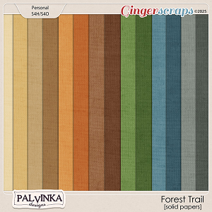 Forest Trail Solid Papers by Palvinka Designs