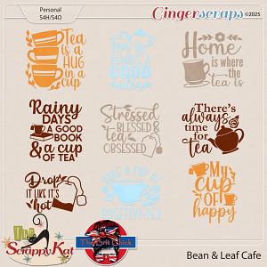 Bean & Leaf Cafe Tea Word Art By The Brit Chick