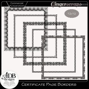 Certificate Page Borders by ADB Designs CU/PU