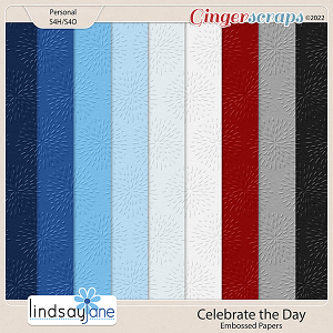Celebrate the Day Embossed Papers by Lindsay Jane