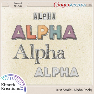 Just Smile Alpha Pack by Kimeric Kreations