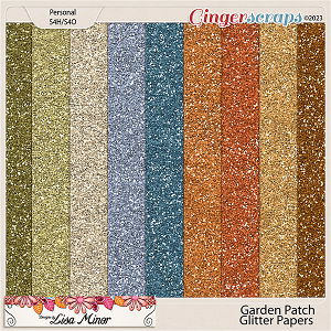 Garden Patch Glitter Papers from Designs by Lisa Minor