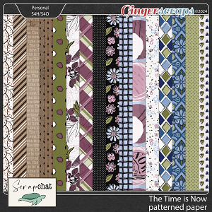 The Time is Now Patterned Papers by ScrapChat Designs