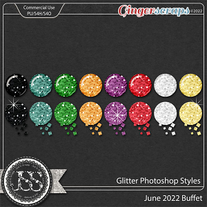 June 2022 Buffet CU Glitter Photoshop Styles