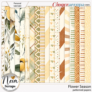 Flower Season - Patterned Papers - by Neia Scraps