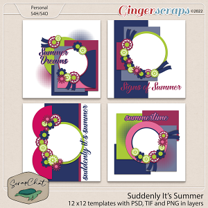 Suddenly Its Summer Template Set by ScrapChat Designs