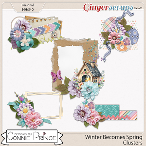 Winter Becomes Spring - Clusters  by Connie Prince
