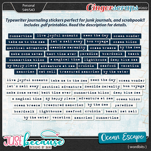 Ocean Escape Wordbits by JB Studio